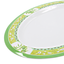 Plato oval 12" 30 cm melamina Bambú Verde Clorofila