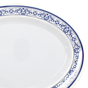 Plato oval 12" 30 cm melamina talavera azul