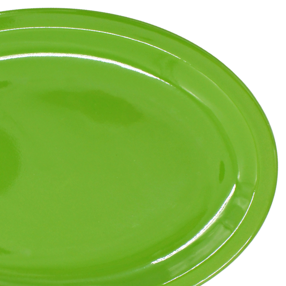Plato oval 11.5" 29 cm melamina verde