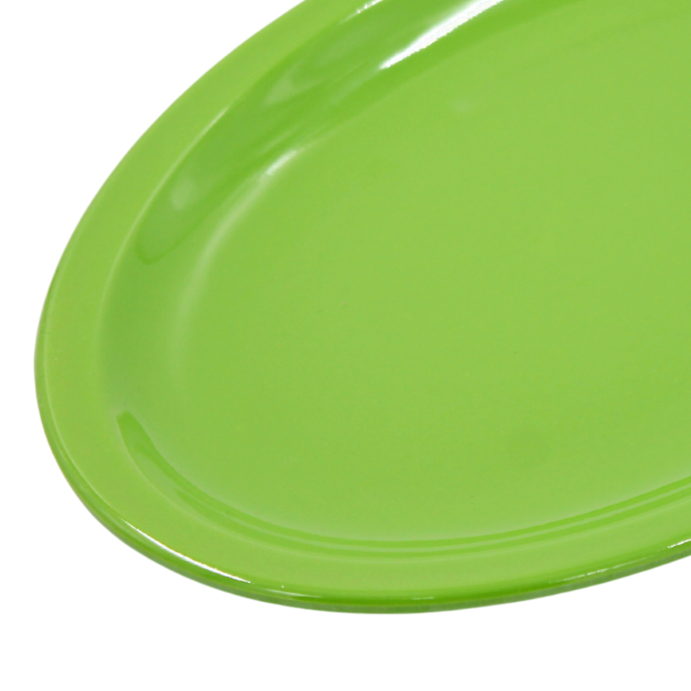 Plato oval 11.5" 29 cm melamina verde
