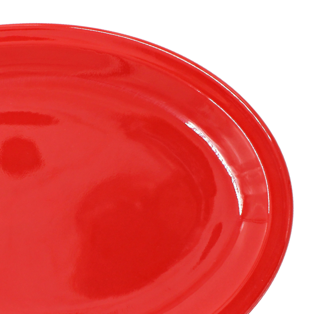 Plato oval 11.5" 29 cm melamina rojo