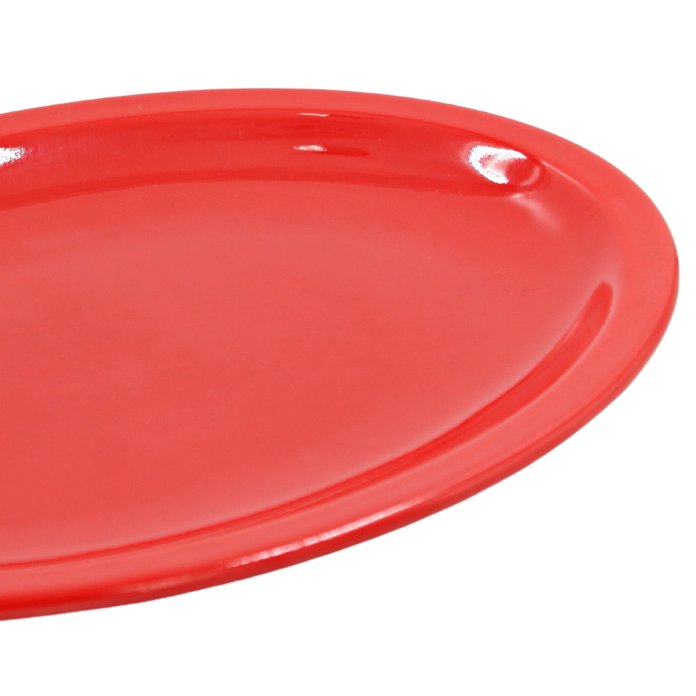 Plato oval 11.5" 29 cm melamina rojo