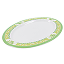 Plato oval 10" 25.5 cm melamina Bambú Verde Clorofila