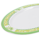 Plato oval 10" 25.5 cm melamina Bambú Verde Clorofila