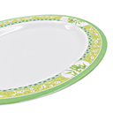 Plato oval 10" 25.5 cm melamina Bambú Verde Clorofila