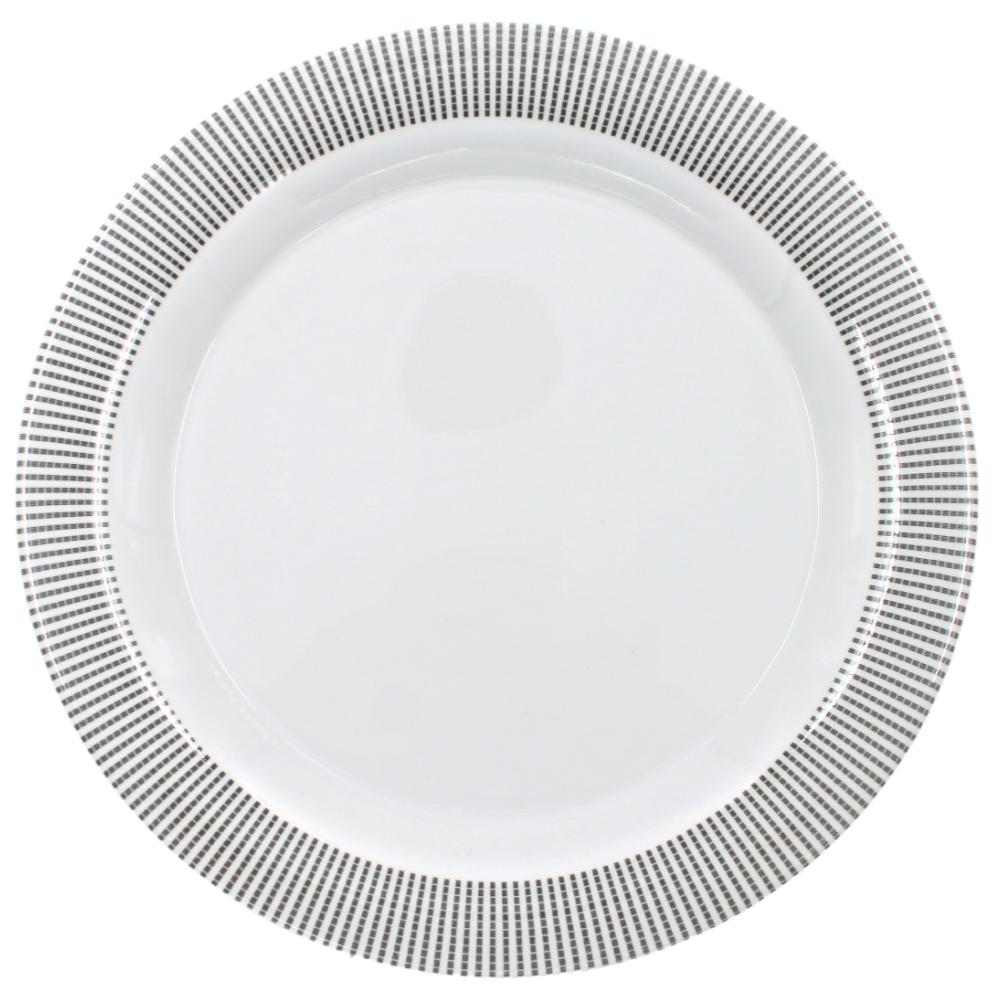 Plato extendido 9" 23 cm melamina Premium Elegantza Gris