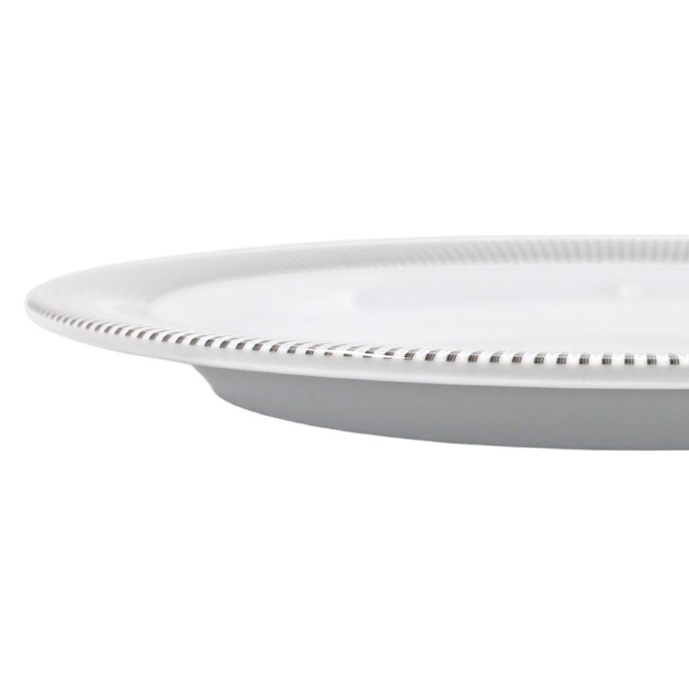 Plato extendido 9" 23 cm melamina Premium Elegantza Gris