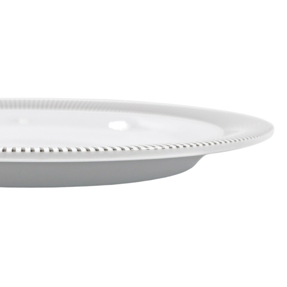 Plato extendido 9" 23 cm melamina Premium Elegantza Gris
