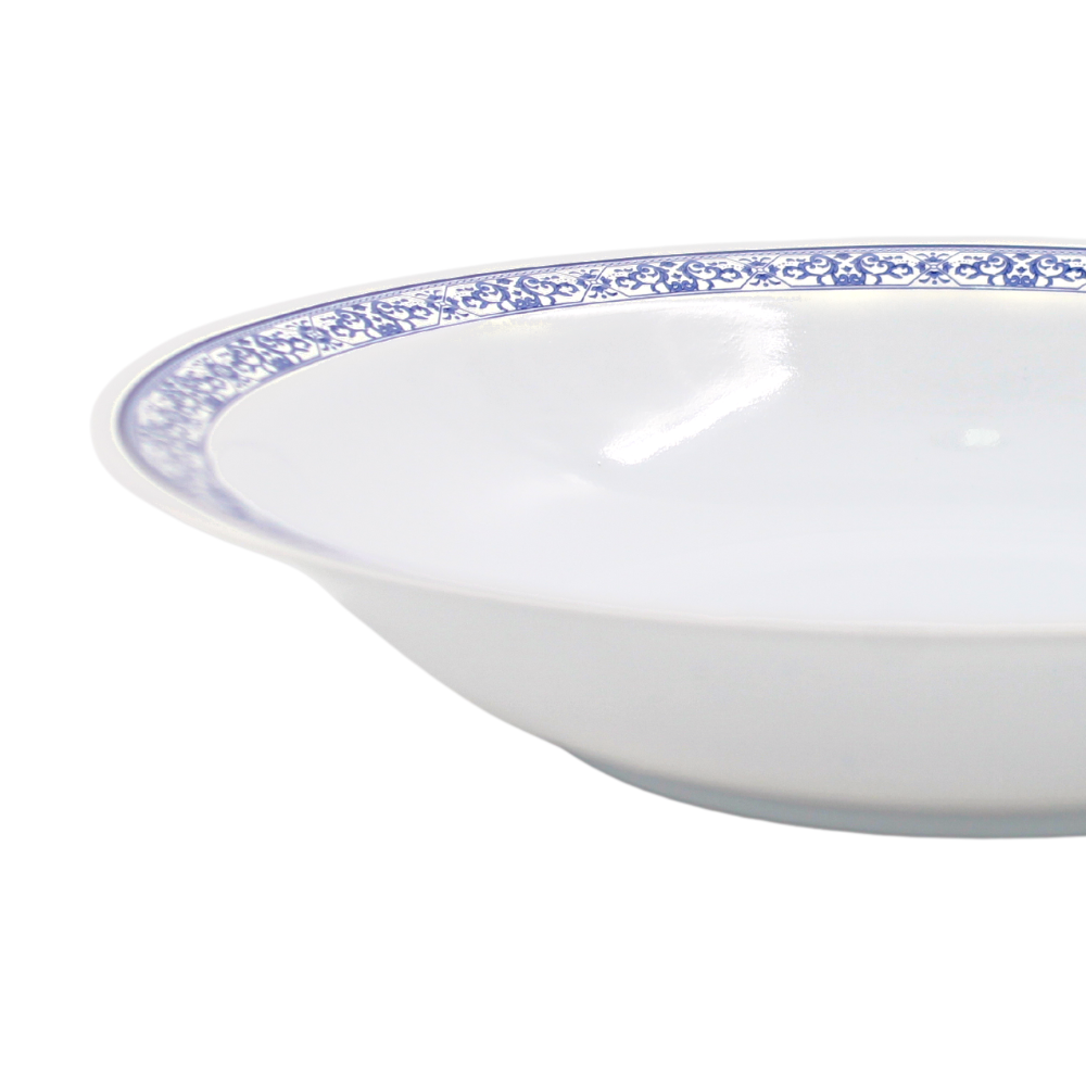 Plato oval 8" 20 cm melamina talavera azul