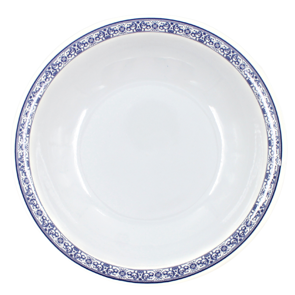Plato oval 8" 20 cm melamina talavera azul