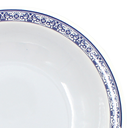 Plato oval 8" 20 cm melamina talavera azul