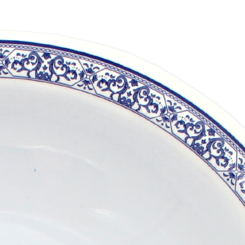 Plato oval 8" 20 cm melamina talavera azul