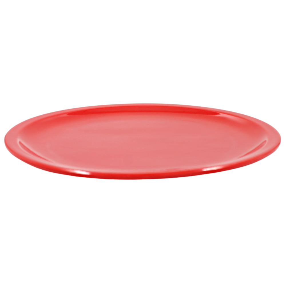 Plato trinche extendido 10" 25 cm melamina roja