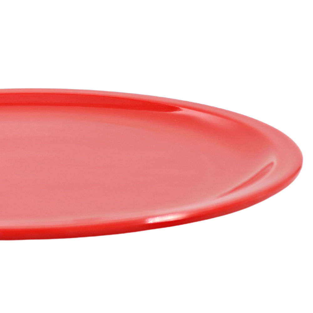 Plato trinche extendido 10" 25 cm melamina roja