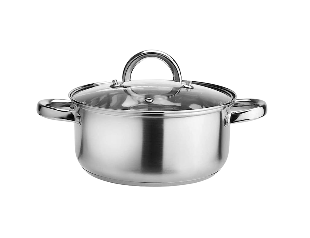 Batería De Cocina 7 Piezas Ac. Inox Cacerola Sarten C/ Tapa - NOUVELLE  CUISINE BATERIAS DE COCINAS - Megatone