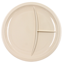 Plato trinche con 3 divisiones 10" 25 cm melamina beige