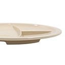 Plato trinche con 3 divisiones 10" 25 cm melamina beige