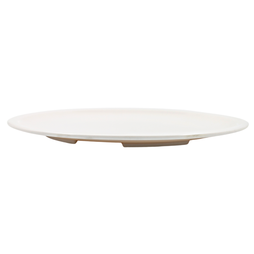 Plato extendido 10" 25 cm melamina Blanco Ostion
