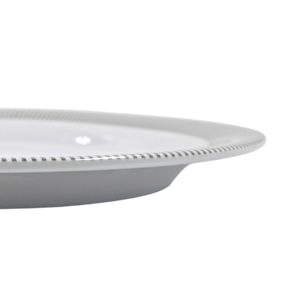Plato extendido 10.5" 26 cm melamina Premium Elegantza Gris