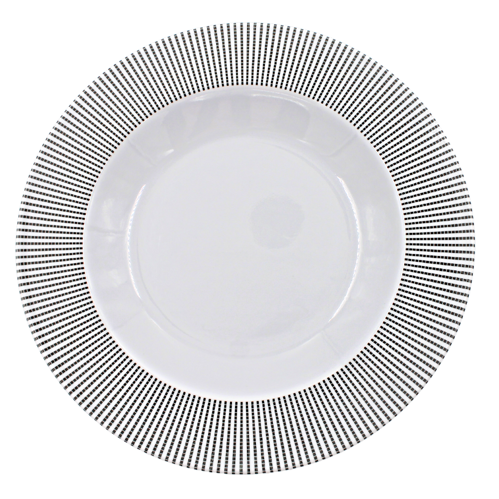 Plato sopero 10.5" 26 cm melamina Premium Elegantza Gris