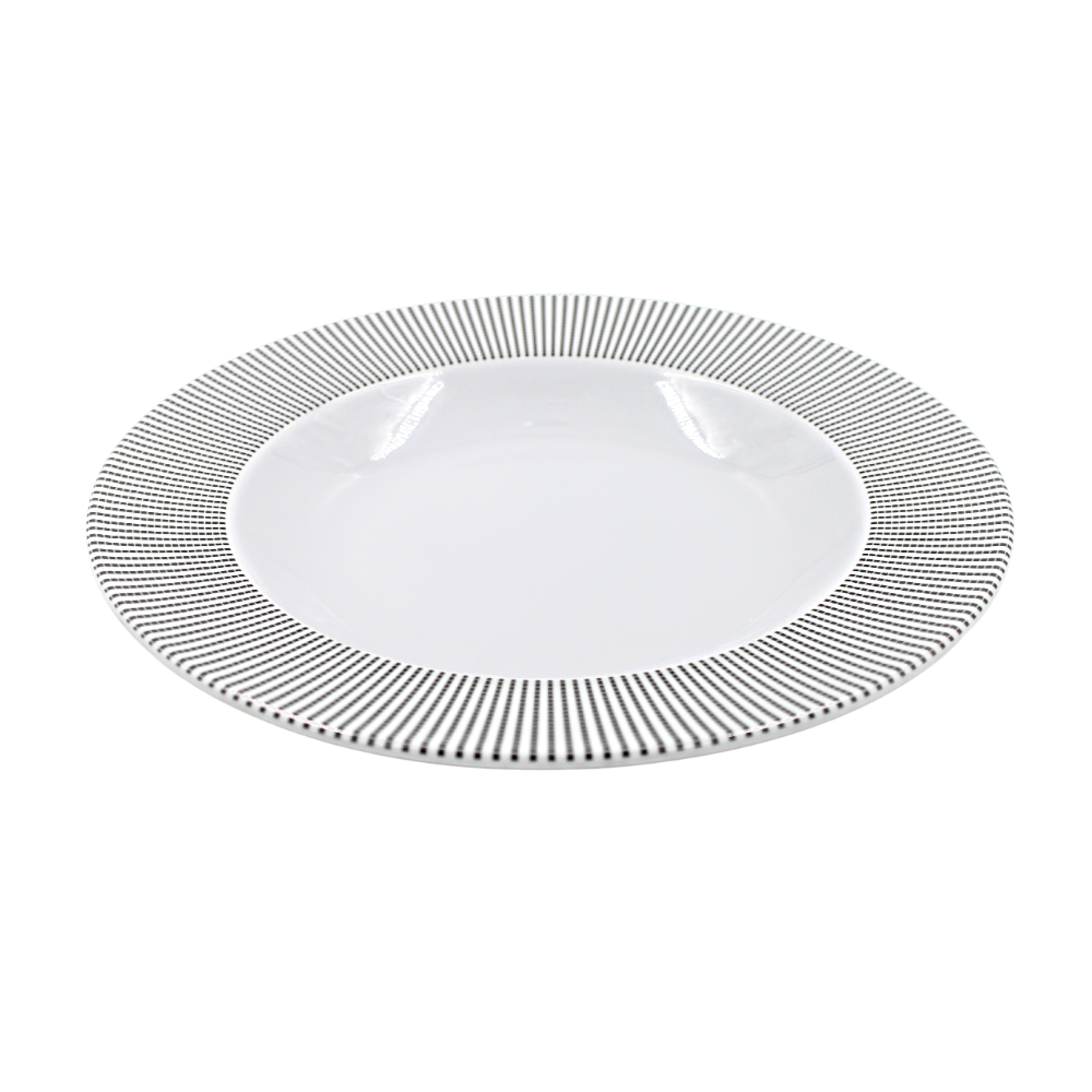 Plato sopero 10.5" 26 cm melamina Premium Elegantza Gris