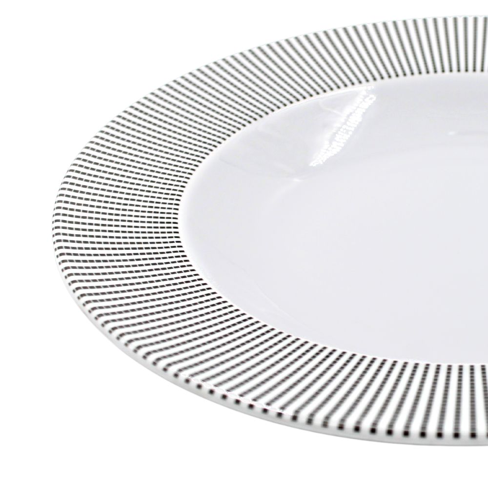 Plato sopero 10.5" 26 cm melamina Premium Elegantza Gris