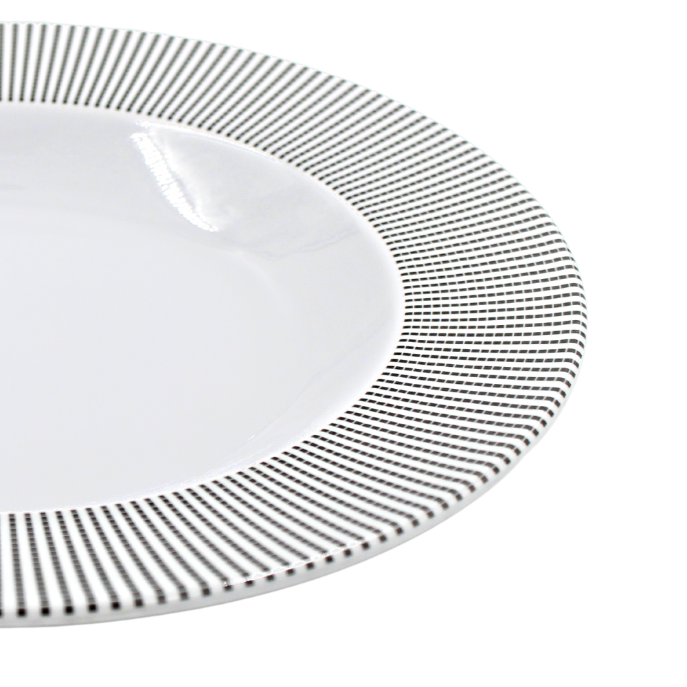 Plato sopero 10.5" 26 cm melamina Premium Elegantza Gris