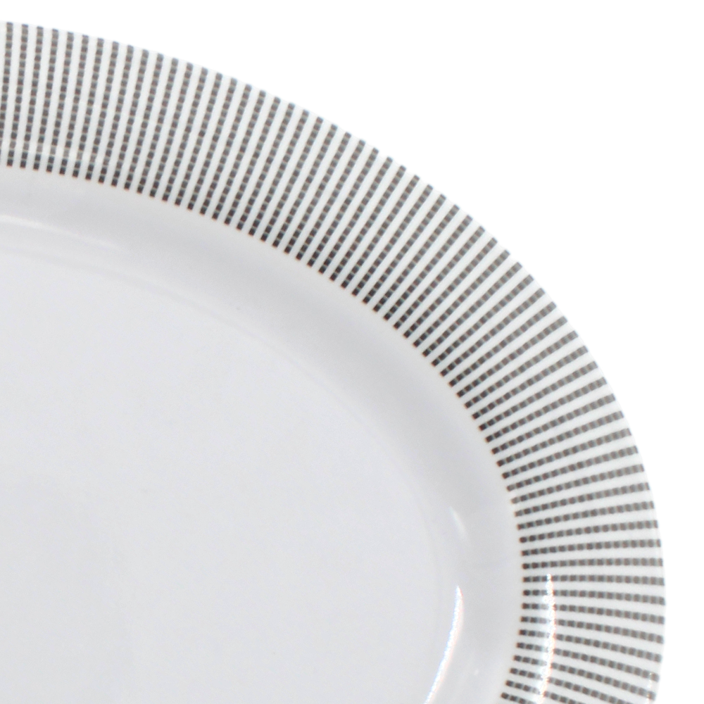 Plato Ovalado 12" 30 cm melamina Premium Elegantza Gris