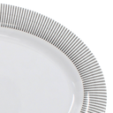 Plato Ovalado 12" 30 cm melamina Premium Elegantza Gris