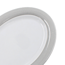 Plato Ovalado 12" 30 cm melamina Premium Elegantza Gris