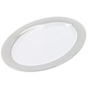 Plato Ovalado 12" 30 cm melamina Premium Elegantza Gris