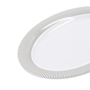 Plato Ovalado 12" 30 cm melamina Premium Elegantza Gris