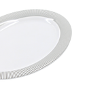 Plato Ovalado 12" 30 cm melamina Premium Elegantza Gris