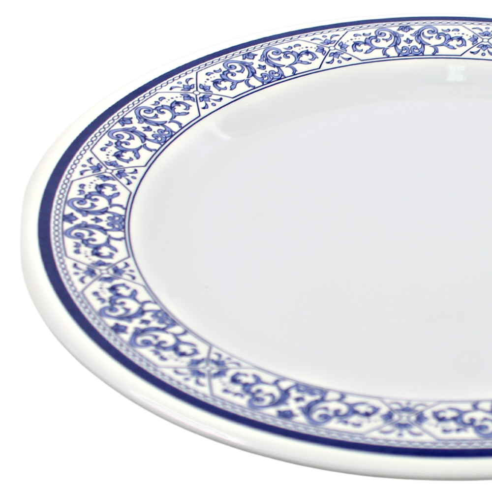 Plato extendido 11" 28 cm melamina Talavera azul