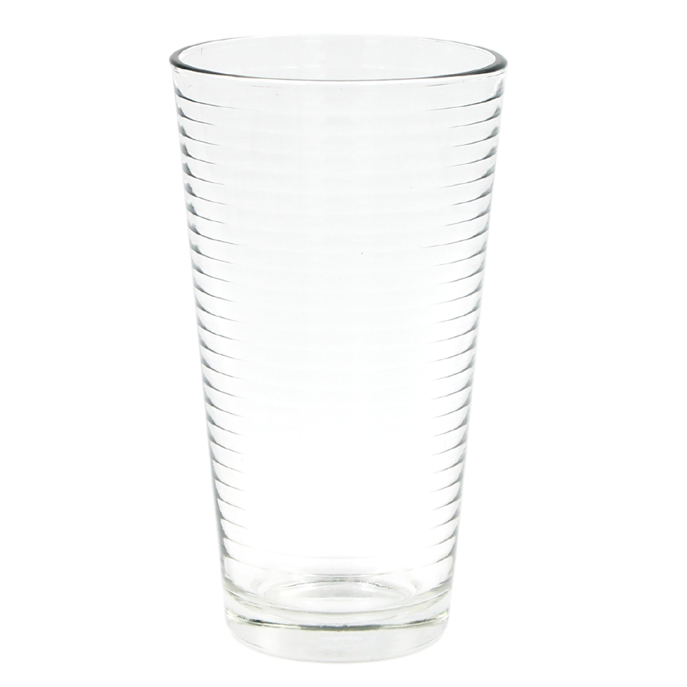 Juego 4 Vasos De Vidrio Grande Elegantes Modernos Agua 528ml