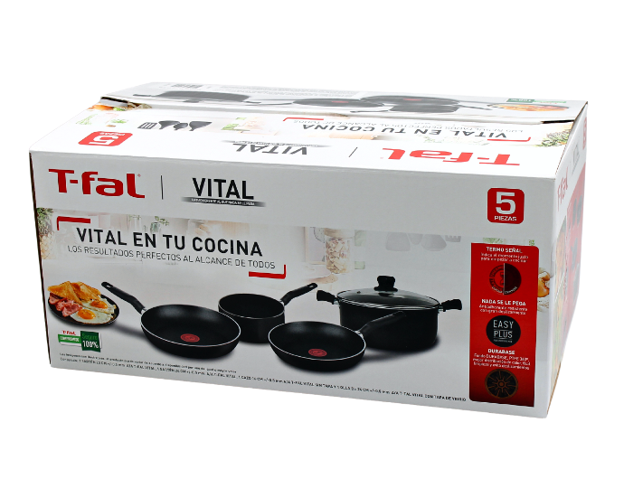 Sarten Antiadherente con Tapa Vital 24cm - Tefal – Cristaleria La