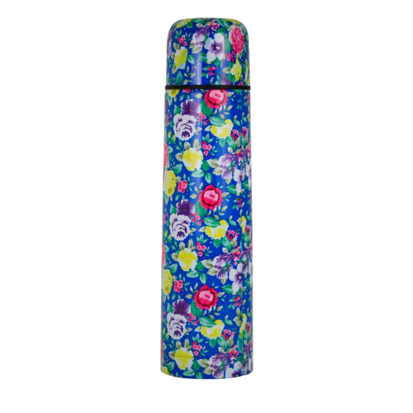 Thermo de acero inoxidable con diseño floral de 1 L Mod. Aj-1502 (BAJA)