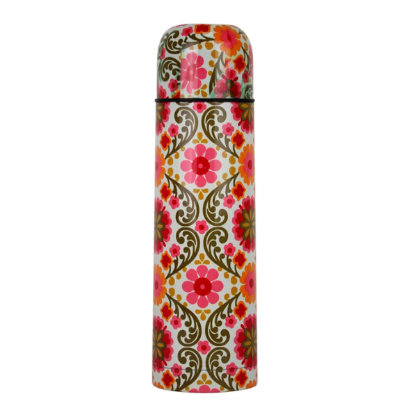 Thermo de acero inoxidable con diseño floral de 500 ml (BAJA)