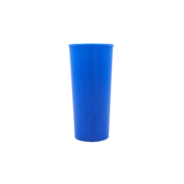Vaso transparente color azul 16 oz plástico