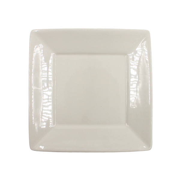 Plato cuadrado 21 cm Blanco (Lote 5)