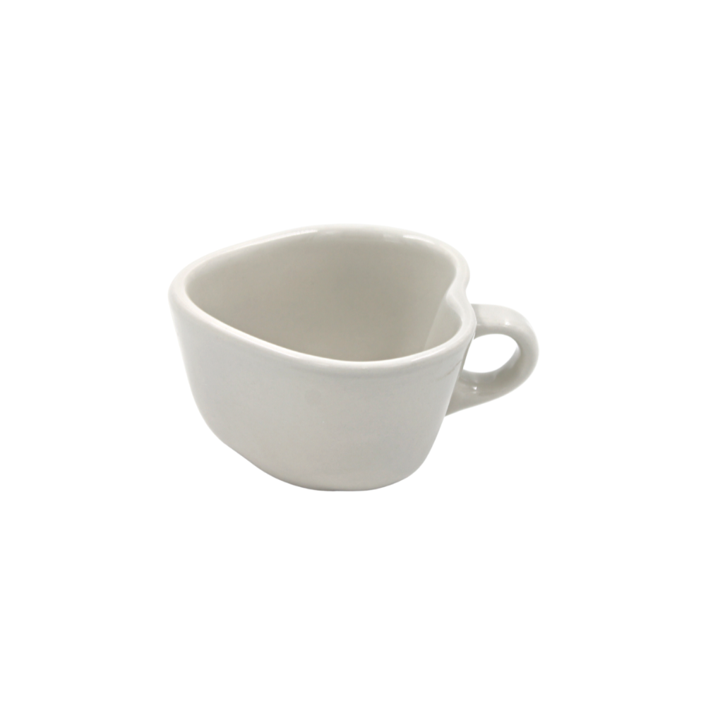 Taza para café con forma de corazón blanco Anfora(Lote 4)