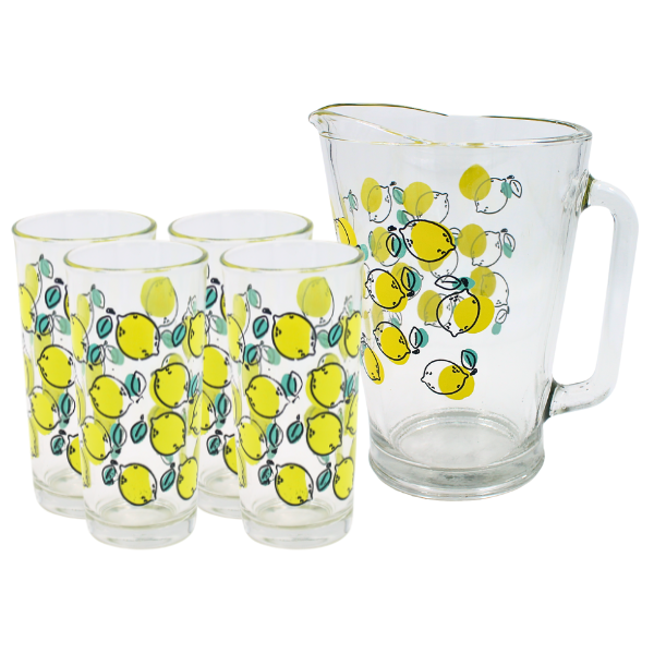 Juego de Agua 5 piezas Limón Watercolor (ONE SHOT)