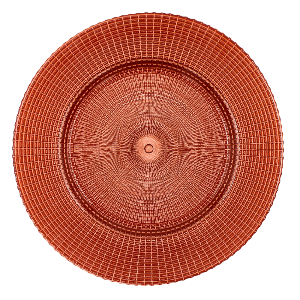 Plato Base Square Bronce 33 cm x 2.5 cm(BAJA)