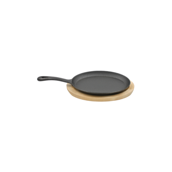 Sartén de hierro fundido 15" X 8" X 1.6" ovalado con base