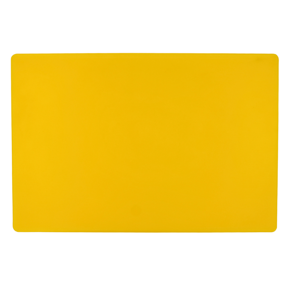 Tabla para picar de plástico amarillo 45x30x1.27 cm / 12"x18"x1/2"@