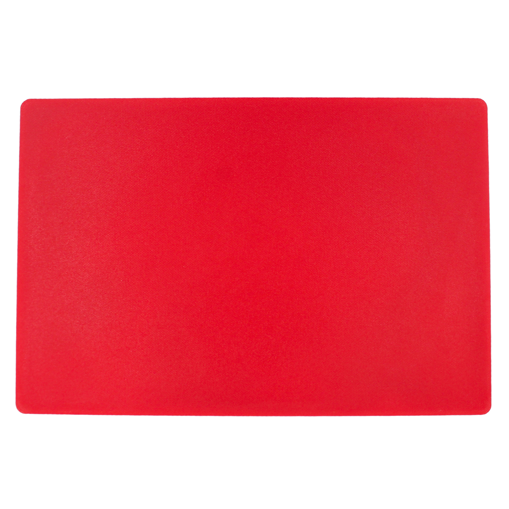 Tabla para picar de plástico rojo 45x30x1.27cm / 12"x18"x1/2"@