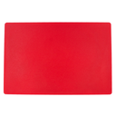 Tabla para picar de plástico rojo 45x30x1.27cm / 12"x18"x1/2"@