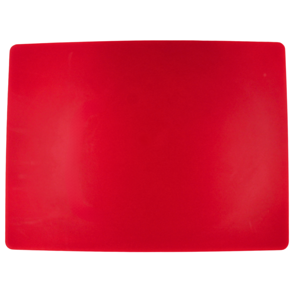Tabla para picar de plástico rojo 45x60x1.27 cm / 18"x24"x1/2"@