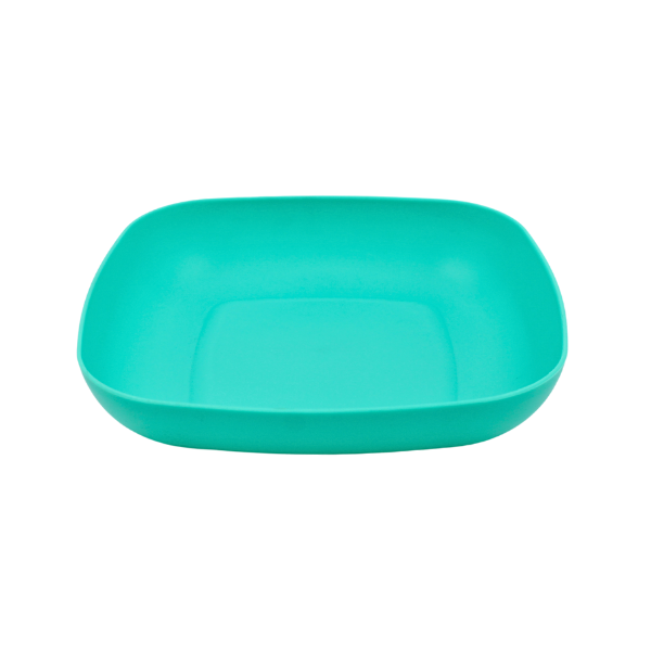 Plato hondo cuadrado verde@