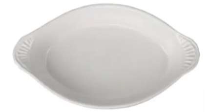 Plato Gales RAREBIT en Relieve 22 oz Ultra Blanco